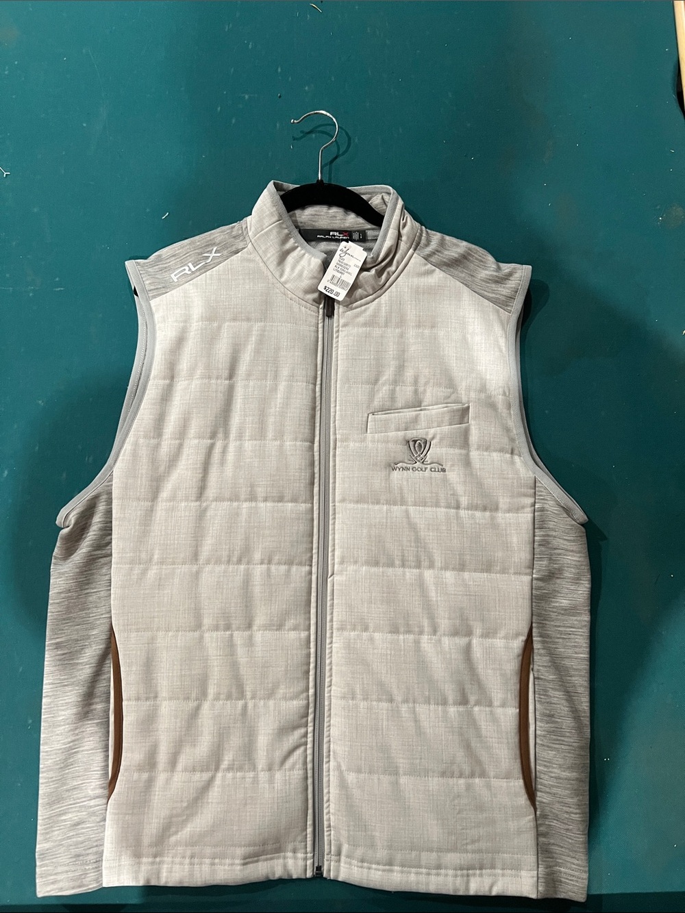 Ralph Lauren Light Gray Quilted RLX Golf Vest
